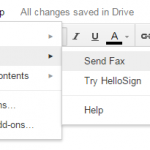 Google Docs Send Fax