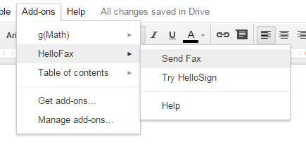 Google Docs Send Fax