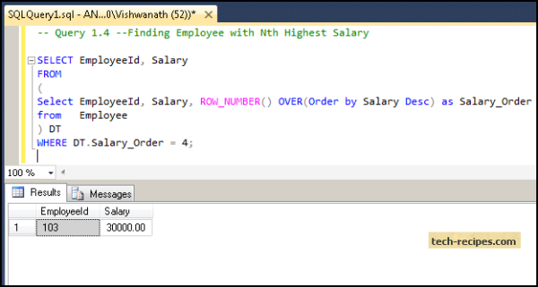 how-to-find-nth-highest-second-highest-salary-in-sql-server