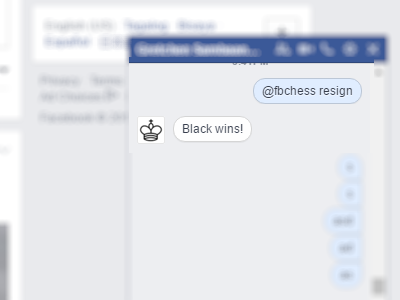Facebook - Messenger - Play Chess - Resign