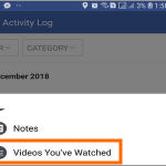 Facebook Settings Activity Log Category Videos You’ve Watched