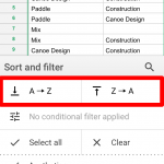 Filter in Google Sheets A to Z