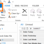 Outlook – File Menu