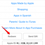 Redeem iTunes Gift Card in App Store