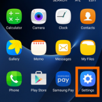 Samsung Galaxy S7 Home screen – Apps – Settings