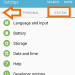 Samsung S7 – Settings – System