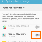 Samsung S7 – Settings – System – Battery – More – Optimize Battery – Scroll up – Switch
