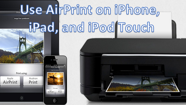 How to print directly from an iphone using airprint