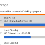 Windows – System – Storage – Click on Drive