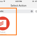 iphone IF action – Todoist