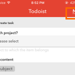 iphone IF action – Todoist task specifics – next