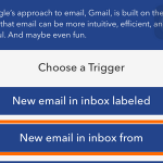 iphone IF recipe trigger – GMAIL list of triggers