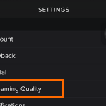 iPhone – Spotify – Settings – Streaming Quality