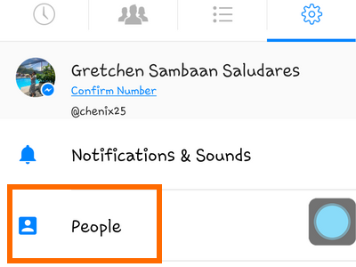 Android - Messenger - Message - settings - People