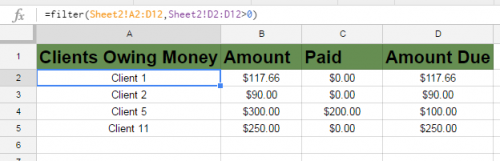 Google Sheets Filter Function multiple columns