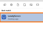 Open lonelyscreen app