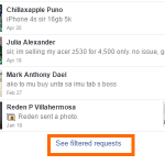 Windows – Facebook – Message – Message Requests – See filtered Request