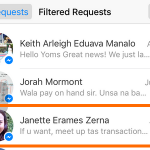 iPhone – Messenger – Messages – Me – People – Requests – Filtered Requests Messages Choice