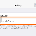 iPhone Settings – Airplay – Lonelyscreen