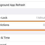 iPhone – Settings – General – Restrictions