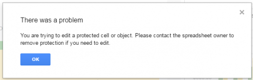 Google Sheets Protected