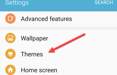 change theme on galaxy s7