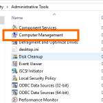 Windows – Control Panel – System Security – Administrative Tools – Computer Management