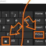 Windows Keyboard PrtSc Print Screen + Win Key