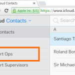 iCloud – Contacts Group – Choose Group