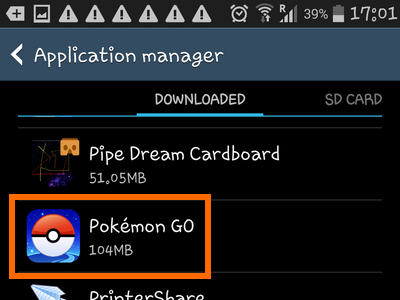 Android Home Apps Settings Application Manager Pokemon Go