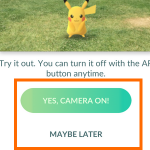Pokemon Go – Choose if camera will be used