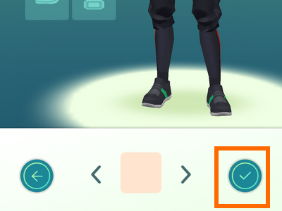 Pokemon Go - Customize Character - OK button