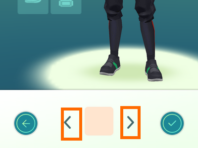 Pokemon Go - Customize Character - choose equipment style switcher