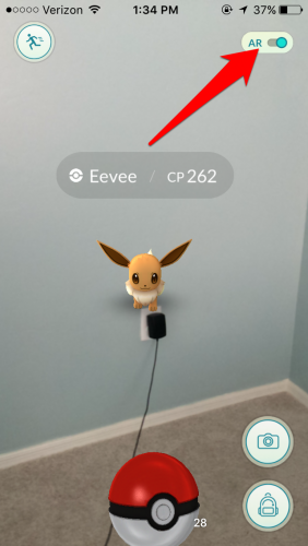 Turn of Augmented Reality Pokemon Go