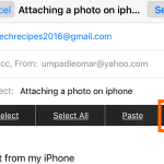 iphone Mail – create message – more options