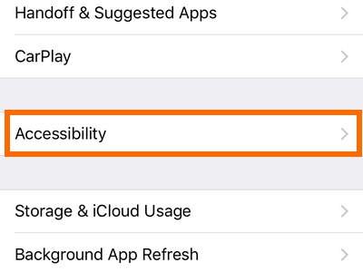 iphone Settings General Accessibility