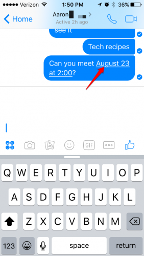 Facebook Messenger Set Reminder