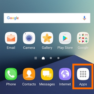 Galaxy Note7 Home Screen - Apps