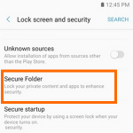 Galaxy Note7 Settings Lock screen and Security Secure Folder