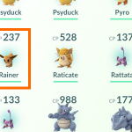 Pokomen GO Pokemon List Rainer