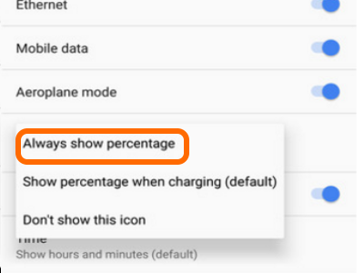 google-pixel-settings-system-ui-tuner-always-show-battery-percentage