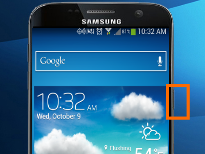 samsung-galaxy-turned-on-power-button