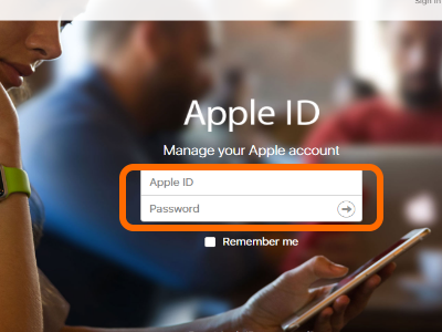 Apple ID and password