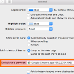 Mac OS X Yosemite Home Screen Apple Menu System Preferences Chrome is Default browser