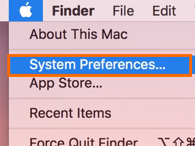 Mac OS X Yosemite Home Screen Apple Menu System Preferences