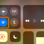 Wi-Fi Enabled on Control Center