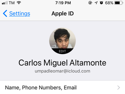 iCloud Account Connected