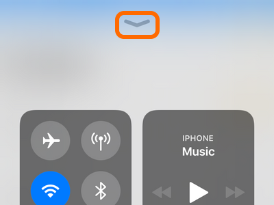 iPhone Control Center Hide Button