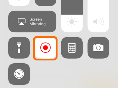 iPhone Control Center Record Button Start