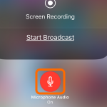 iPhone Microphone On